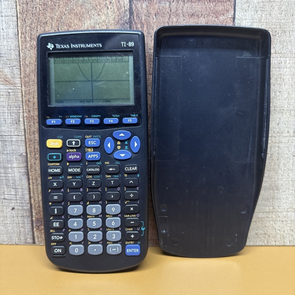 Texas Instruments TI-89 Graphing Advanced Calculator+Cover, Tested,Works w/Batt.